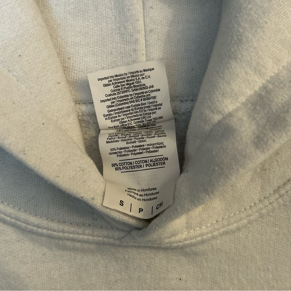 Billie Eilish OG Hanging Blohsh Merch Rare Vtg White Gildan Hoodie Size Small - Picture 8 of 8